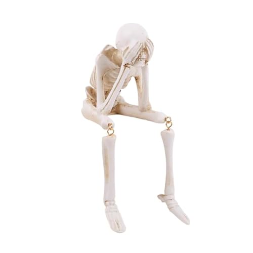 Squelette décoratif d'Halloween articulé Alide lot de 3 figurines ne pas regarder écouter dire - 5