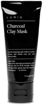 Lumin Skin Charcoal Purifying Black Clay Face Mask for Men 50 ml
