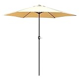 Life Ombrelone LY-008 2,7m Haste Central Alumínio Para Praia Piscina Quintal Comercial - Com Manivela e Inclinação Por Botão, Poliéster Durável e Ventilação Superior