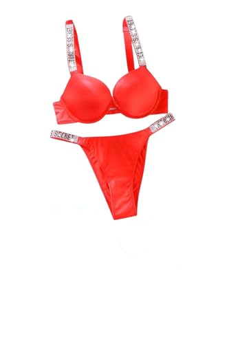 Image of Women Girl's Plain Cotton Padded Push-up Wireless Underwired Sports Non Padded Regular V Secret Everyday Wear Stylish Wired Non-Wired Full Coverage T-Shirt Solid Bra Underwear Lingerie Set