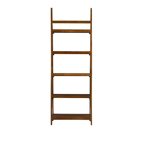 Linon Samantha Wood Five Shelf Bookcase In Brown #TOP6