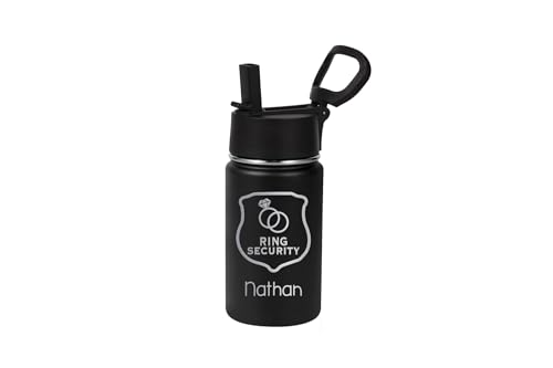 Personalized Ring Security Kids Water Bottle 12 oz