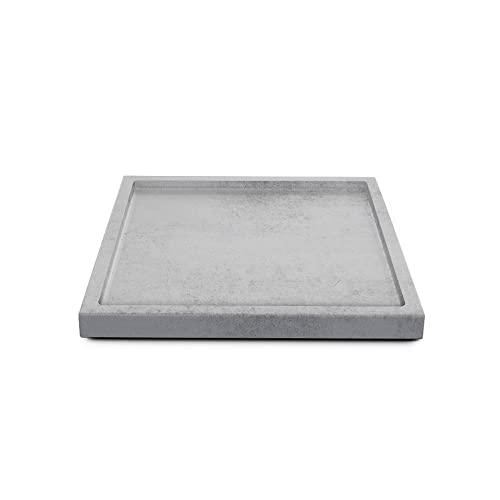 Vladon Dekoschale Maya, Made in Germany, moderne Dekorationsschale eckig, Beton Oxid-Optik (20 x 1,8 x 20 cm)