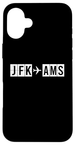 JFK AMS�t���C�g���[�g�j���[���[�N����A���X�e���_���ւ̃R�[�h �X�}�z�P�[�X iPhone 16 Plus �p