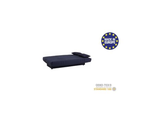 Canapé clic-clac 3 places tissu bleu foncé Dream AUCUNE