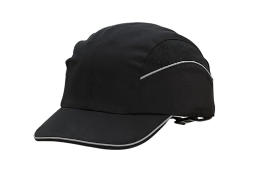 Image of KARAM PN595 Safety Bump Cap For Men | 5 CM Long Peak With Adjuster Lock & Ventilated Design | Black