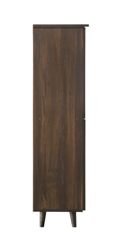 Image of DeckUp Ceylon 4-Door Engineered Wood Shoe Rack (Walnut, Matte Finish)