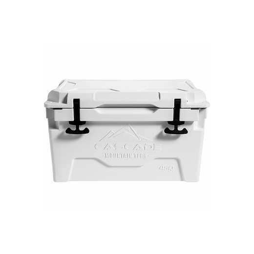 Cascade Mountain Tech Heavy-Duty 45-Quart Cooler Built-in Bottle Opener for Camping, BBQs, Tailgating & Outdoor Activities - White (RC-45-WH)