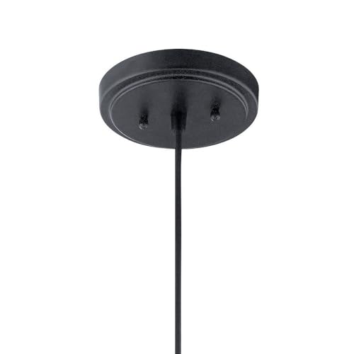 Kichler Zailey 9 in Single Pendant Light Fixture, Black Metal Dome Shade Hanging Light for Kitchen Island, Dining Room, Contemporary Industrial Style (11.5" x 9"), 52152BK by Kichler - Image 5