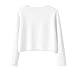Yekaty Girls Cardigan White Sweaters Size 7-8 Lightweight Long Sleeve Shrugs for Dresses