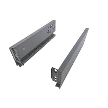 Full Extension Ball Bearing Drawer Slides Metal Black Rectangle Slim Tandem Box Heavy Duty Under Mount Board Undermount Drawer Slide