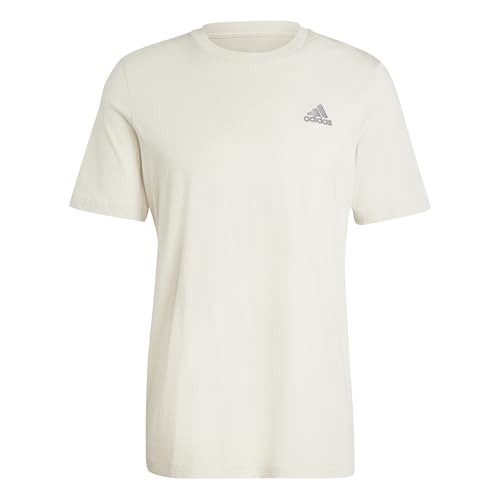 adidas Hombre Essentials Single Jersey Embroidered Small Logo tee, Alumina, M