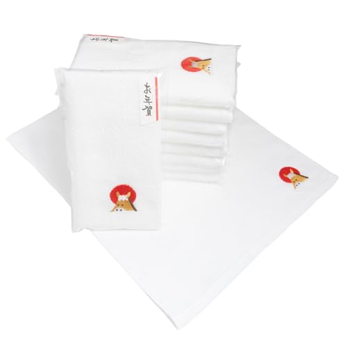 オルタ(oruTa) 干支タオル 泉州 刺繍 午年 10枚セット 個包装 2026年 フェイスタオル 日本製 干支刺繍 御年賀 お年賀シール付PP袋入り 日本製 粗品 ご挨拶 （富士うま バリエーション②）