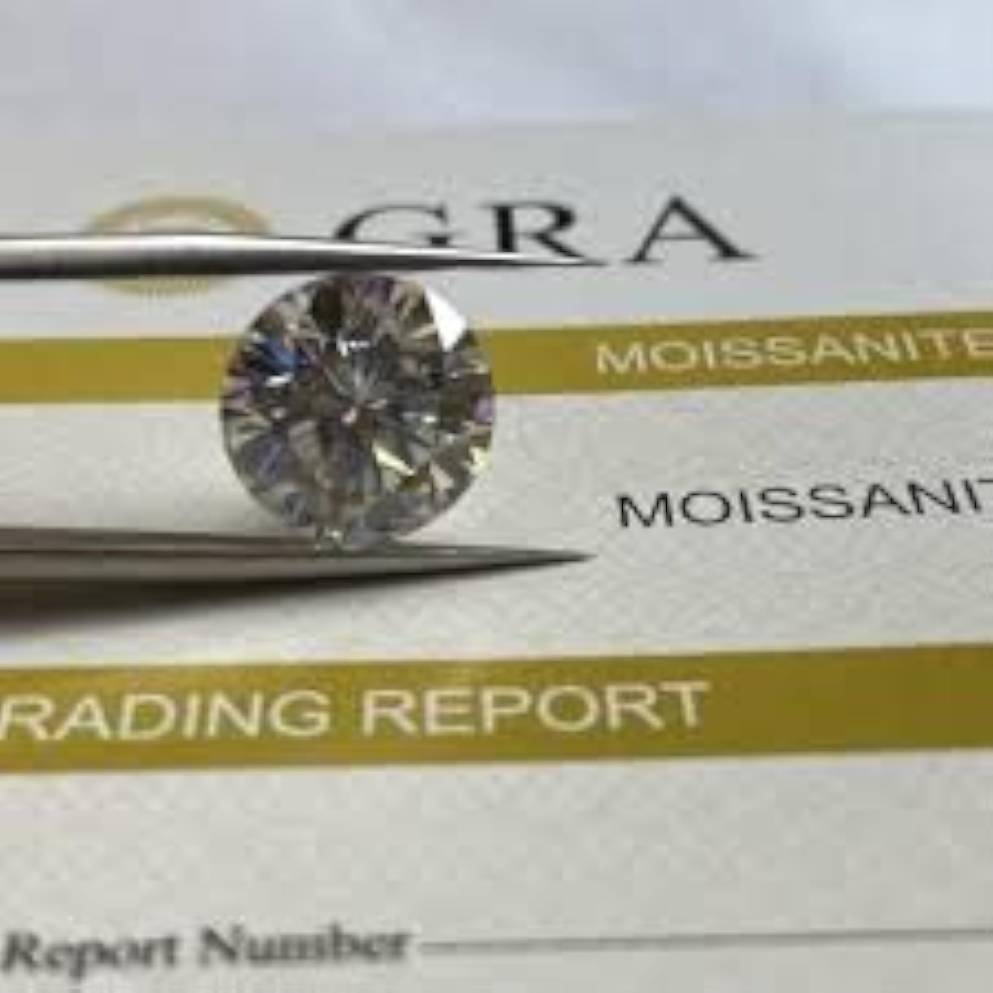 GRA Certified Moissanite Loose Diamond Gemstone, 1 Carat