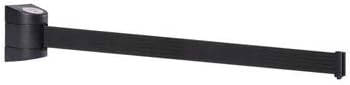4.5m Retractable Belt Barrier with ABS Plastic Wall-Mounted Case, Automatic Locking Function Retractable Safety Wall Queue Barrier for Crowd Control Wall Mount Black