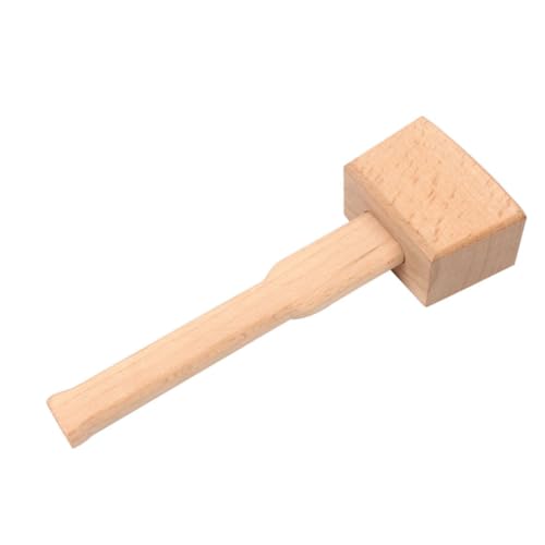 Kisangel Holzklüpfel aus Natürlichem Buchenholz Leicht und Kompakt Ergonomischer Griff Vielseitiger Holzhammer für Leder Holzarbeiten DIY Mallet für Handwerk und Heimwerker