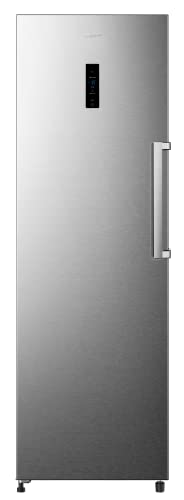 INFINITON CV-1HE85 - Congelador vertical, Inox, 274 litros, Inverter, No Frost, Pantalla con control de temperatura en la puerta, Clase energética A++/E