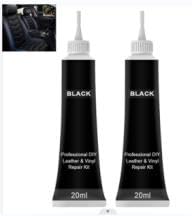 Crema Reparadora de Cuero,Crema de Reparación de Cuero,Crema Reparadora de Asientos de Coche de Cuero,Gel Reparación Cuero,Crema Reparación de Arañazos Cuero,Leather Repair Cream,Negro,20ML,2Pcs