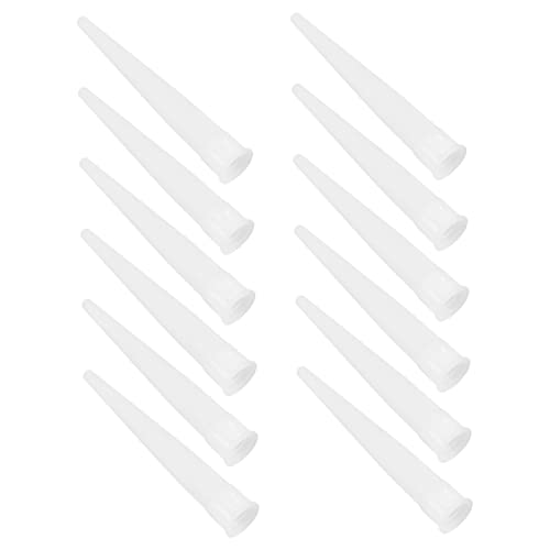 Healeved 50個シリコンコーキング用プラスチックノズル 接着剤ノズル ガラス用シーラントノズル コーキング装置アクセサリ 耐腐食性 無臭 ねじれ防止 目地充填 仕上げツール