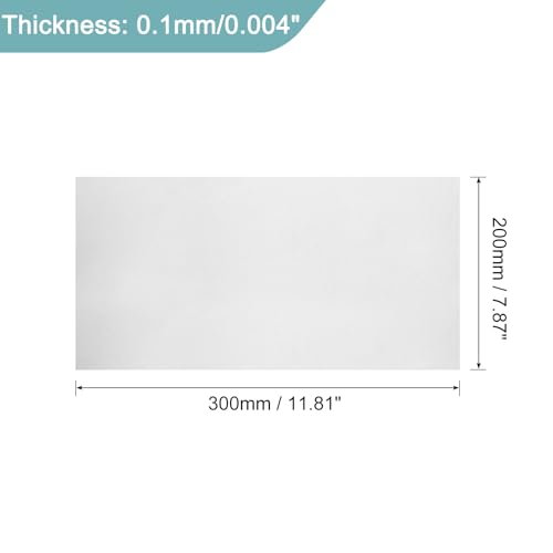Image of uxcell 1Pcs GR2 Titanium Plate Sheet, 300x200x0.1mm Titanium Alloy Metal Sheet for Industrial Machinery Metalworking (12 inchx8 inchx0.004 inch)
