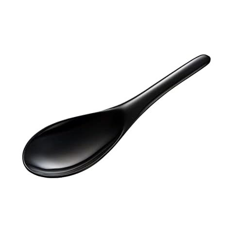 Gourmac Black Melamine Rice Spoon 8-1cm Cover