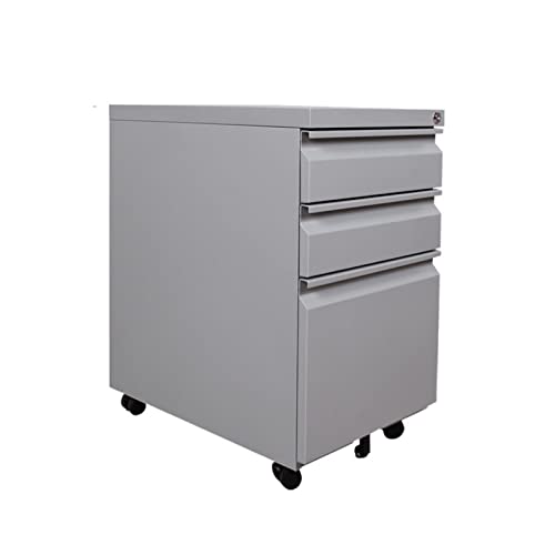 Gabinete de escritorio móvil de acero con cerradura con ruedas para oficina en casa pequeño gabinete de archivo de hierro con llave solución de almacenamiento de muebles de oficina
