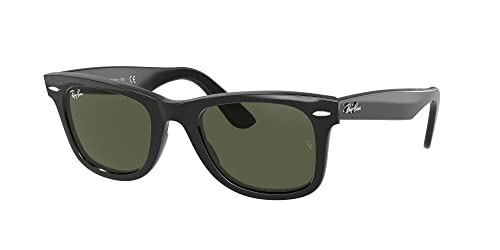Ray-Ban RB2140 Sunglasses Bundle: RB 2140 WAYFARER 901 Wayfarer Black G-15 Green and Eyewear Cleaning Kit