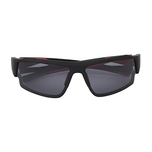 Ironman Corner Wrap-Around Sport Sunglasses for Men, Black, 68mm2