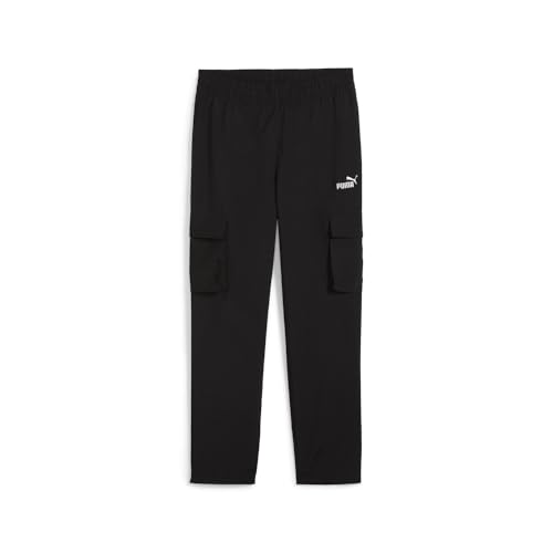 PUMA Womens Essentials Small No. 1 Logo Woven Cargo Pants Casual - Black