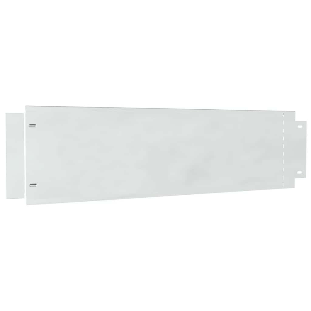 Lot de 10 bordures de pelouse argentées en acier galvanisé - 100 x 25 x 0,07 cm - Bordure de jardin en métal pour parterres et chemins