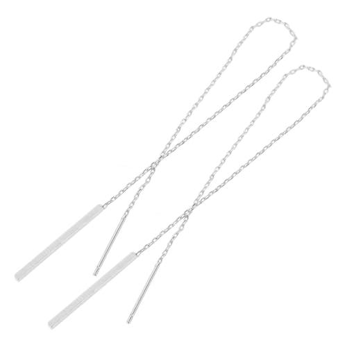 iplusmile 大ぶりステートメントチェーンピアス レディース軽量ロングスレッドイヤリング クールで洗練された揺れるアクセサリー 毎日使える