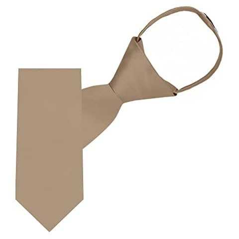 Corbata anudada de color sólido Jacob Alexander con cremallera 28 cm para niños Cover