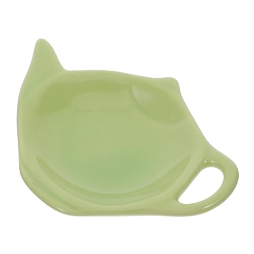 LABRIMP Tea Bag Holder Dish Teapot Shape Stylish Tea Accessories Easy to Clean Ceramic