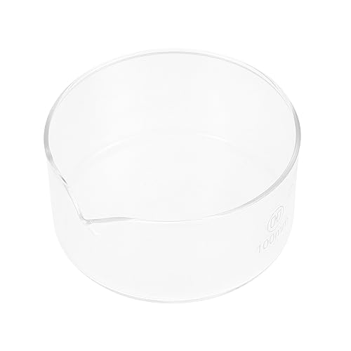 Veemoon Crystalizing Dish Spout Laboratory Dish Wide Flat Bottom for Lab Measuring Storing Fluids