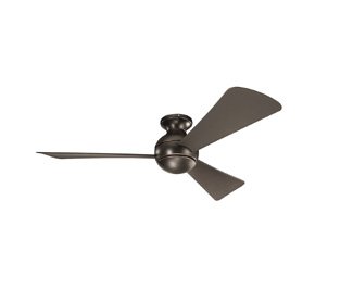 Kichler Sola 54" Led Indoor Outdoor Ceiling Fan In Old Bronze®, 3-Blade, 3000K, (54" W X 11" H), 330152Oz #TOP1