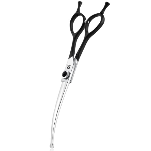 Dream Reach 6.5 Inch Professional Curved Dog Fur Scissors With Ergonomic Handle