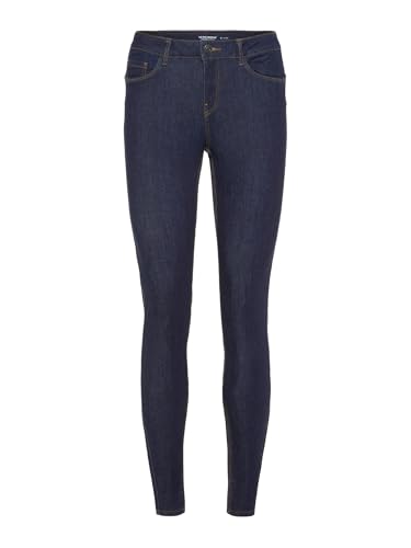 VERO MODA Women's Slim, Dark Blue Denim, S