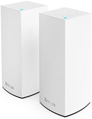 Linksys Atlas Pro 6 Velop Dual Band Whole Home Mesh WiFi 6 System (AX5400) - WiFi Router, Extender, Booster with up to 8100 sq ft / 750 sqm Coverage, 4x Faster Speed for 90+ Devices - 3 Pack, White