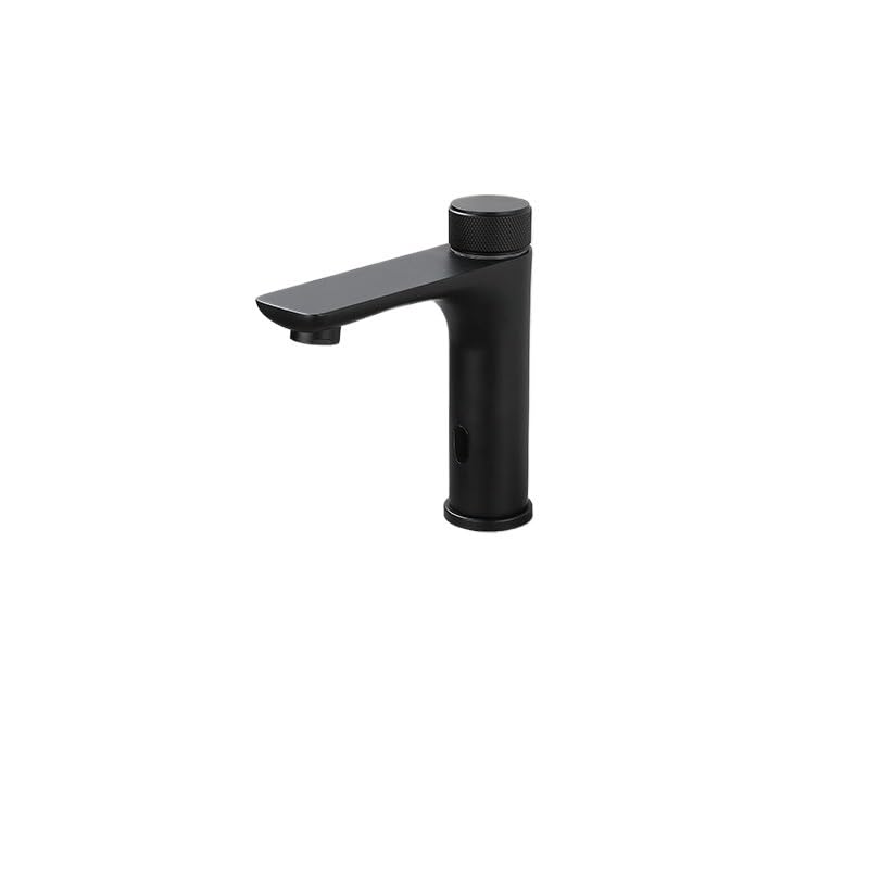 Robinet de lavabo à capteur VELORE mitigeur infrarouge noir et doré brossé pour salle de bain