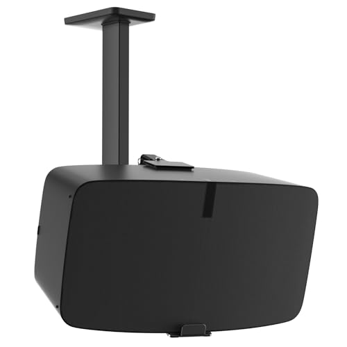 notiela Heavy Duty Speaker Ceiling Mount for Sonos 5 & Sonos Play 5 Gen 2 Speaker Mount - Tilt & Swivel Adjustable Mount Bracket for Sonos Five Sonos Play 5 Ceiling Mount Black