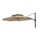Garden Winds Replacement Canopy Top Cover for The Lowe's Offset YJAF-819R Umbrella - RipLock 350