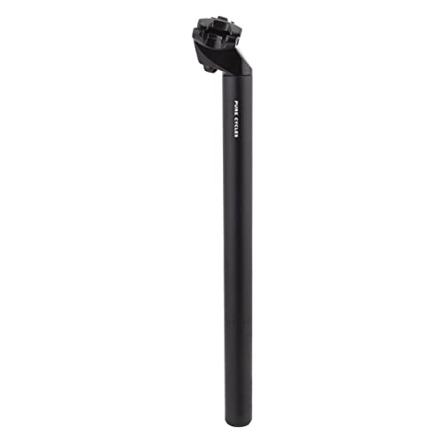 Pure Cycles Bike Seat Post, 25.4mm Aluminum Alloy Bicycle Seat Post with Adjustable Clamp, Black