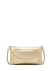 Gold-tone Hardware/Metallic Pebble Embossed Leather/Pale Gold