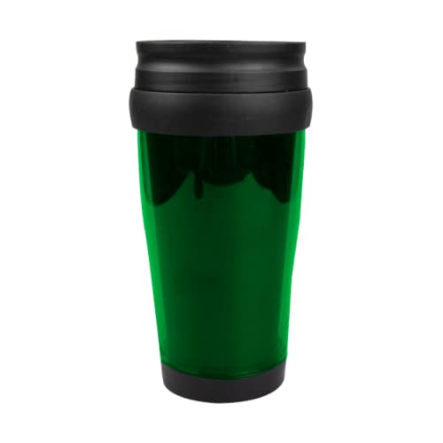 BARGAIN4ALL Eco-friendly Thermal Coffee Cup – Insulated Travel Mug with Leakproof Lid – Coffee, Tea, Hot & Cold Drinks – for Office, School Party, Camping – 400 ml (Green)