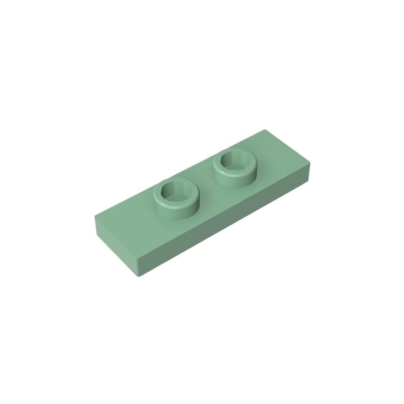 XYEIUGO 34103 Foundation Plate Special 1x3 with 2 Studs, Sand Green, 50 PCS