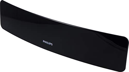 Philips HD TV Antenna, 30 Mile, Curved, Compact Design, Wall Mount, Stand, Home