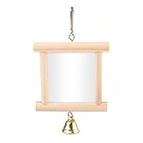 Diversión Duradera: Elaborado bajo principios de seguridad para aves, este espejo de madera para loros ofrece uso extendido y disfrute sin preocupaciones, siendo un complemento ideal para el ambiente de juego de cualquier ave durante horas de entretenimiento continuo