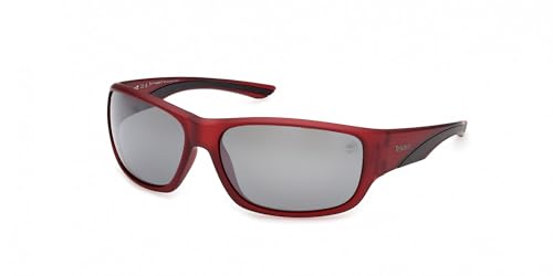 Lunettes de soleil Timberland TB00084 rouge mat pour homme actif