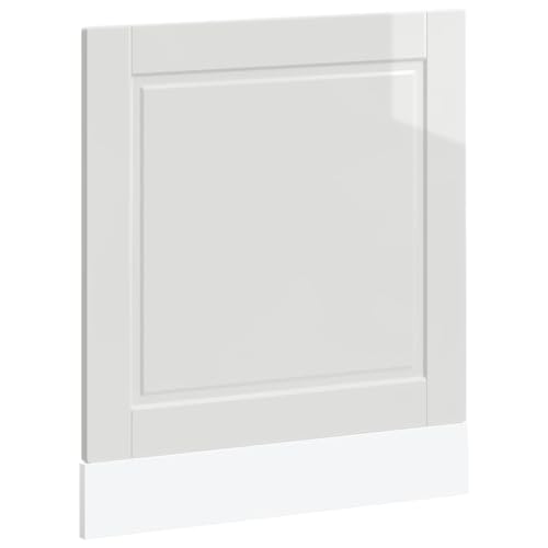 vidaXL Panneau de lave-vaisselle en bois blanc brillant