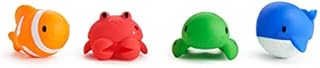 Munchkin Floating Ocean Animal Themed, Bath Squirt Toys for Baby, Pack of 4